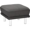 Hocker TRENDMANUFAKTUR "Cecilia II, modern und elegant, B/T 66/66cm", grau (stone), B:66cm H:44cm T:66cm, Struktur fein (100% Polyester), Microfaser Vintage (100% Polyester), Struktur (100% Polyester), Hocker, Sitzhocker