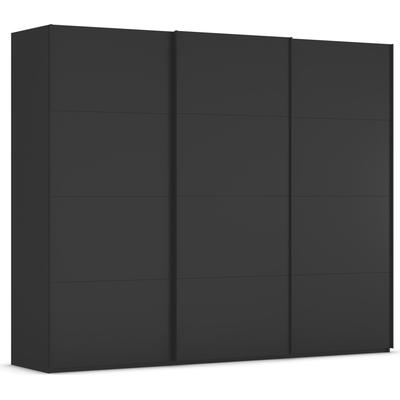Schwebetürenschrank RAUCH "Kleiderschrank Schrank Garderobe Schlafzimmerschrank SCALE-FYRA", schwarz-weiß (schwarz, griffleisten schwarz), B:271cm H:223cm T:68cm, Holzwerkstoff, Schränke, edle viergeteilte Türen viele Farben und Griff-Farben MADE IN... Image