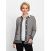 Strickjacke CLASSIC, Damen, Gr. 42, grau (grau, meliert), 50% Modal, 30% Polyamid, 20% Polyester, gemustert, Langarm, Strickjacken