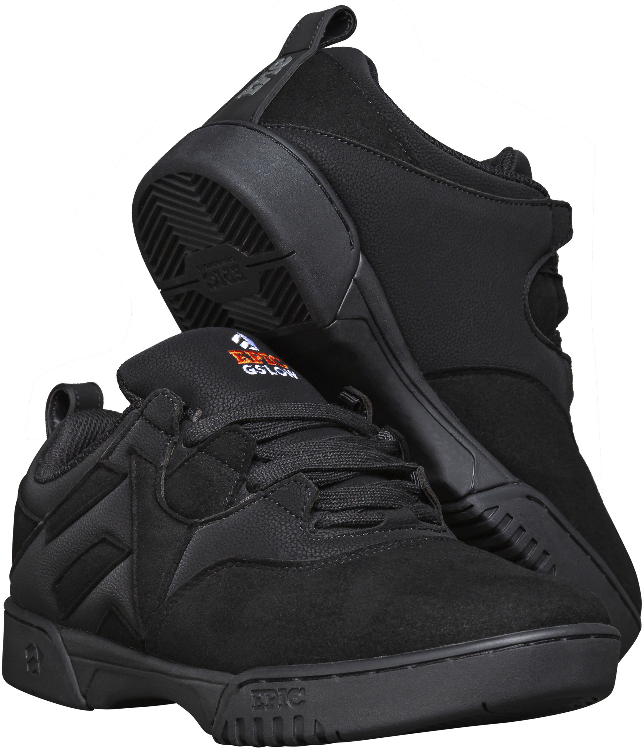Gleitschuh EPIC GRINDSHOES "Low Raven" Gr. 48, schwarz, Inlineskates_Rollschuhe, 48 (bis ), Leder Image