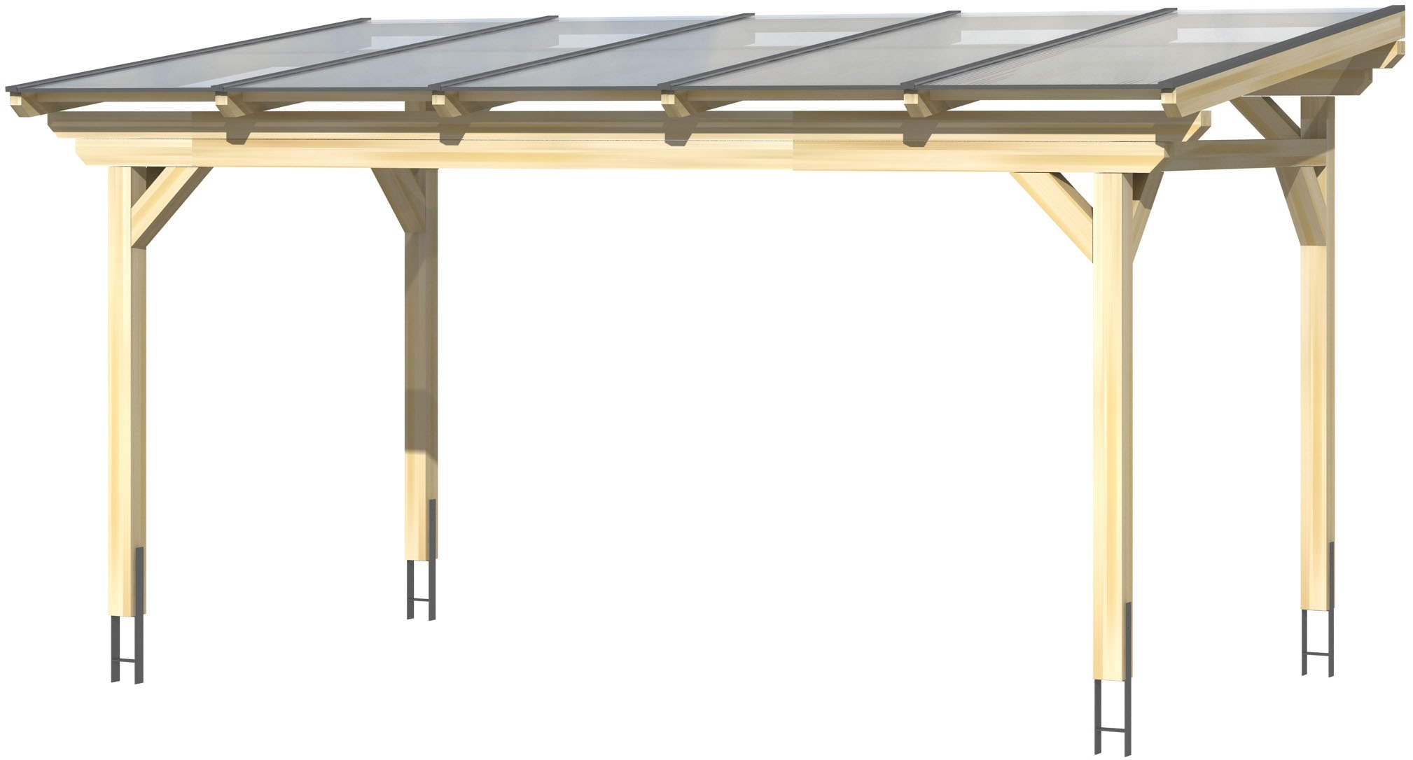 Terrassendach SKANHOLZ "Sanremo", braun (eiche hell), B:541cm T:300cm, Leimholz, Terrassenüberdachungen, Leimholz Image