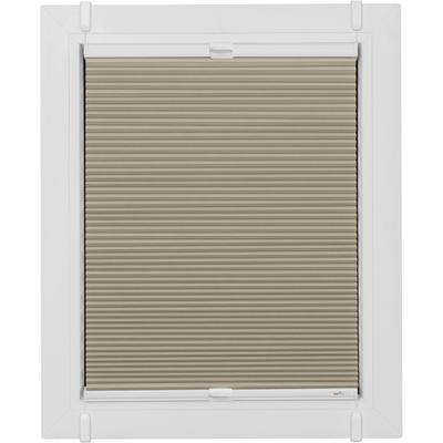 Wabenplissee SUNLINES "One Size Style Honeycomb VD", beige (sand, weiß, weiß), B:60cm H:210cm, Obermaterial: 85% Polyester, 15% sonstige Fasern, Plissees, Zubehörfarbe weiß, zum Klemmen Image