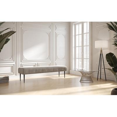 3-Sitzer PLACES OF STYLE "Amber", grau (anthrazit), B:159cm H:52cm T:54cm, 100% Polyester, Sofas, mit Knopfheftung,in verschieden Stoffarten Image