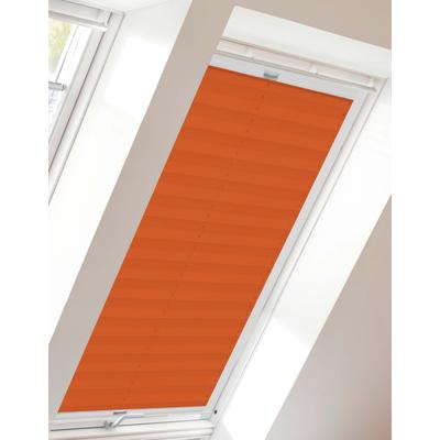 Dachfensterplissee SUNLINES "StartUp Style Crepe", orange (orange, weiß), B:117,3cm H:121,5cm, Obermaterial: 100% Polyester, Plissees, mit Führungsschienen Image