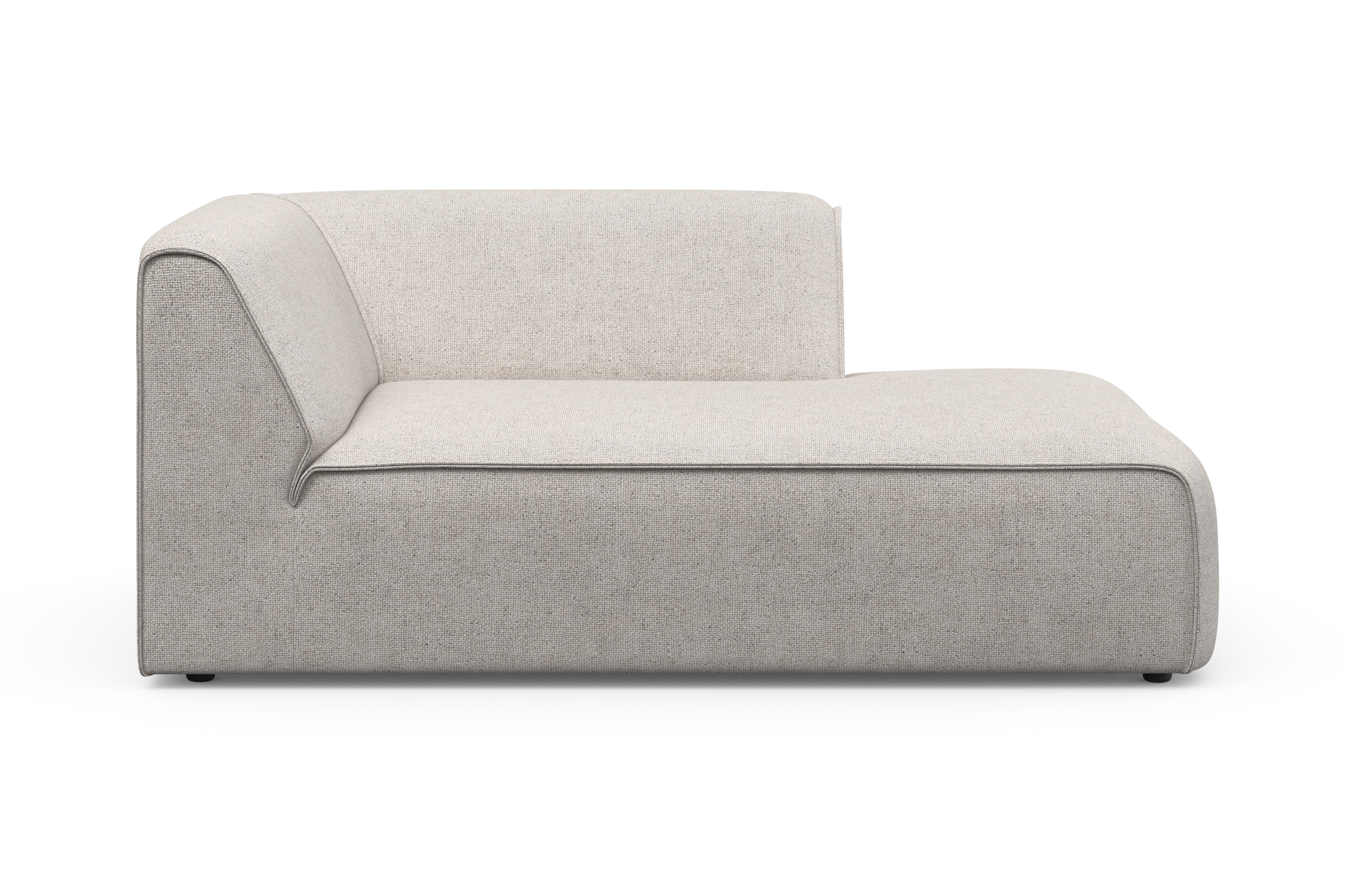 Ottomane OTTO HOME "Merid Chaiselongue, Maße B/T/H: 100/162/70 cm", beige (creme), B:100cm H:70cm T:162cm, 100% Polyester, Sofas, Ottomane, als Modul oder separat verwendbar, für individuelle Zusammenstellung
