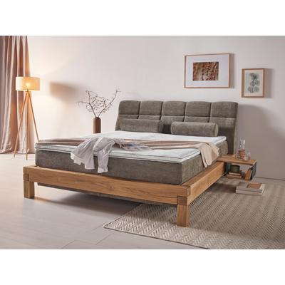 Boxspringbett HOME AFFAIRE "Villads", grün (pino), B:199cm L:231cm, Komplettbetten, Boxspringbett, Liegefläche: 180/200 cm, Inside-Boxspring-Unterbau, recycelte Stoffe Image