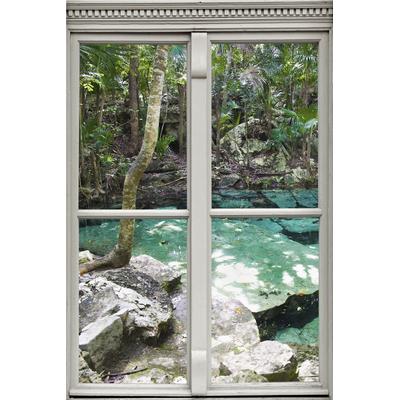 Wandsticker QUEENCE "Bach", beige (natur), T:0,1cm, Wandtattoos, Wandsticker, Wandbild, selbstklebend, 3D, Fenster Image
