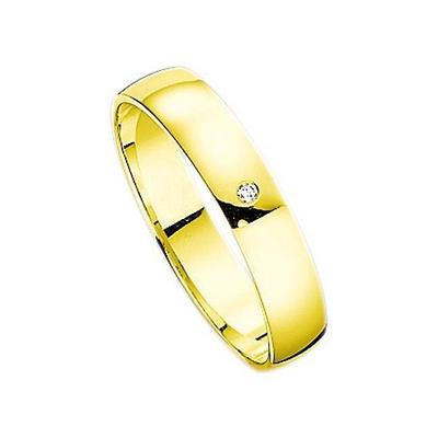 Trauring FIRETTI "Schmuck Geschenk Gold Hochzeit Ehering Trauring "LIEBE" Gr. 19, gold (gelbgoldfarben), Fingerringe, 19, 0,01 ct SI = kleine Einschlüsse mit Brillant, Gelbgold 585, 3mm, Made in Germany, wahlweise mit oder ohne Brillant Image