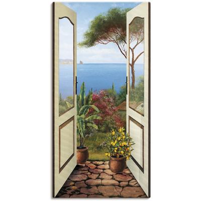 Wandbild ARTLAND "Veranda am Meer", grün (farbe bild(er): grün), B:30cm H:60cm, Bilder, als Alubild, Outdoorbild, Leinwandbild, Poster, Wandaufkleber Image