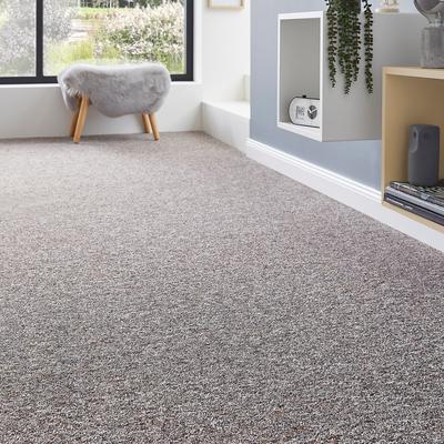 Teppichboden ANDIAMO "Gambia, Feinschlinge, Made in Belgium", beige (dunkelbeige), B:500cm H:7,2mm L:1000cm, Kunstfaser, Teppiche, meliert, Breite 400 cm oder 500 cm, strapazierfähig, pflegeleicht Image