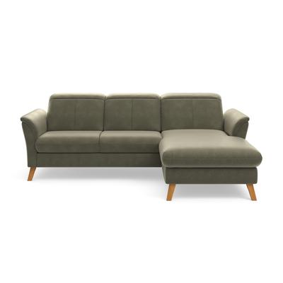 Ecksofa SIT & MORE "Romero L-Form", grün (lindgrün), B:245cm H:91cm T:178cm, 100% Polyester, Sofas, wahlweise mit oder ohne Relax-Funktion, Bettfunktion, Bettkasten Image