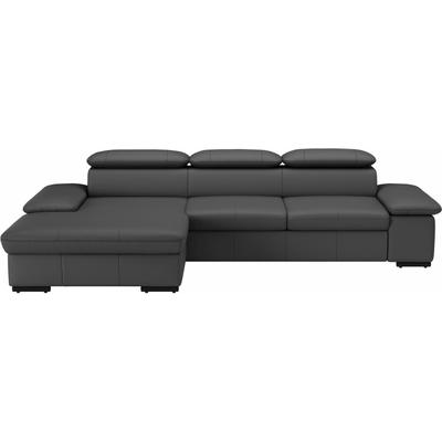 Ecksofa SIT & MORE "Alcudia L-Form", schwarz, B:286cm H:73cm T:174cm, Sofas, wahlweise mit Bettfunktion Image