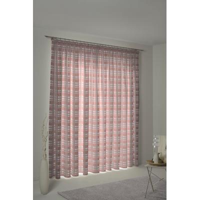 Vorhang WIRTH "Laufenberg" Gr. 1, rot (apricot), B:132cm H:145cm, Jacquard, Baumwolle, Polyester, Gardinen Image