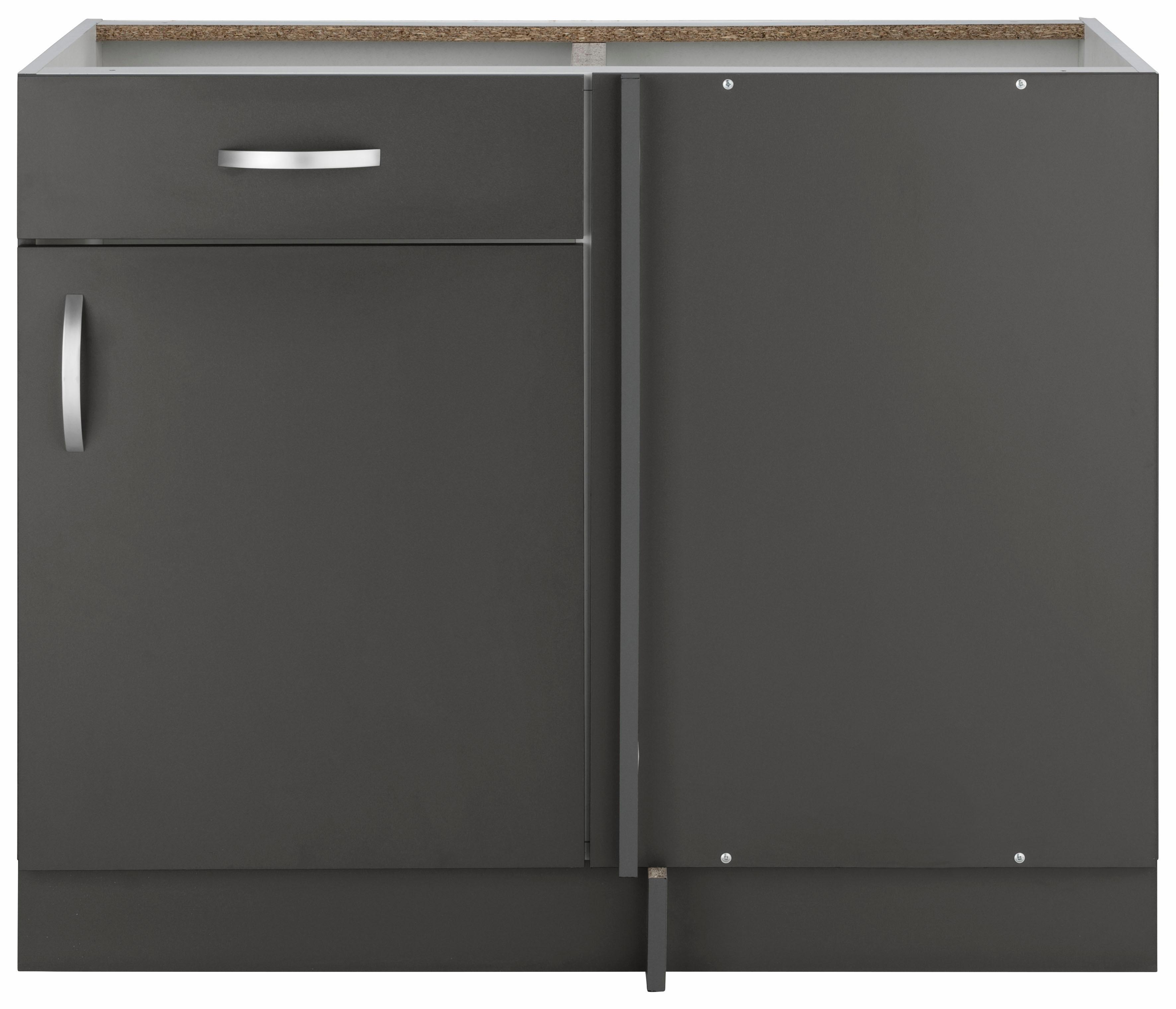 Unterschrank WIHO KÜCHEN "Flexi", grau (front und korpus: anthrazit), B:100cm H:82cm T:57cm, Schränke Image