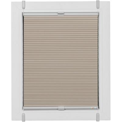 Plissee SUNLINES "Start-up Style Honeycomb", beige (sand, weiß, weiß), B:53cm H:205cm, Obermaterial: 100% Polyester, Plissees, verspannt mit Simply-Fix Klemmträger, Wabenplissee, nach Maß Image