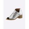 Sandalette ANDREA CONTI, Damen, Gr. 37, silber (silberfarben), Leder, Leder, modisch, Schuhe Sommerboots Schaftsandale Ankleboots