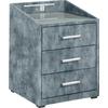 Nachtkonsole ED EXCITING DESIGN "Moon", blau (blau, infinity 12 smoke blau), B:47cm H:61cm T:46cm, Sideboards, mit LED-Beleuchtung und USB-Anschluss & USB-C-Anschluss