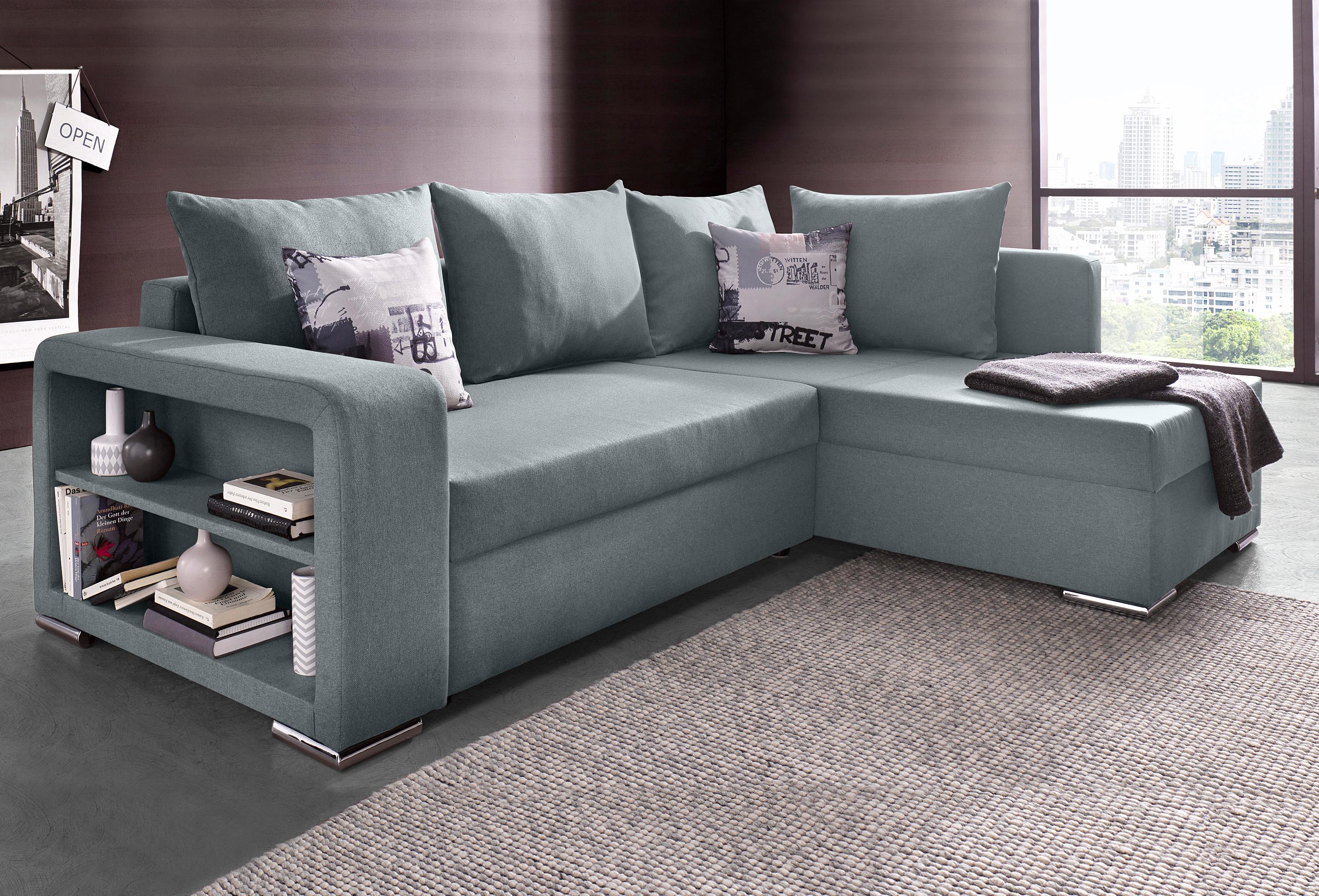 Ecksofa COLLECTION AB "John L-Form", grau, B:226cm H:85cm T:160cm, Zierkissen: 100% Polyester;Struktur (100% Polyester);Kunstleder SOFTLUX / Struktur (80% Polyester; 20% Polyacryl);Microfaser PRIMABELLE (100% Polyester) / Struktur (100% Polyester),... Image