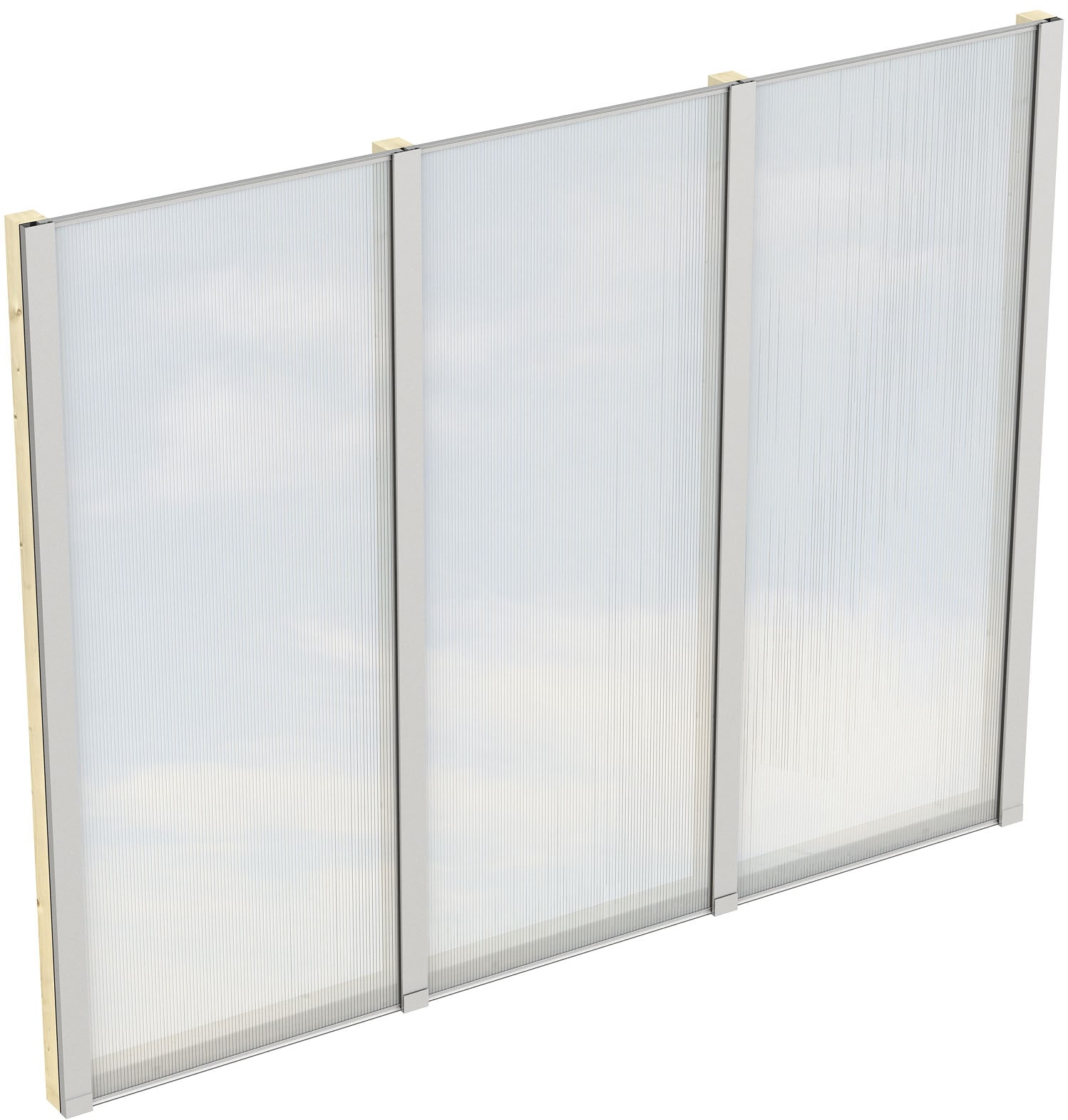 Carport-Seitenwand SKANHOLZ, beige (natur), B:243cm H:200cm, Holzwerkstoff, Gartenhaus-Seitenwände, m. Polycarbonat, freistehend
