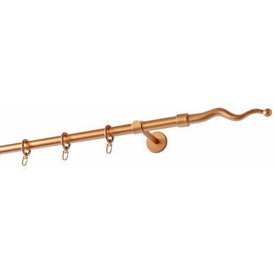 Gardinenstange GARESA "BOTAN", gold (goldfarben), L:450cm Ø:20mm, Metall, Kunststoff, Gardinenstangen, Vorhanggarnitur, verlängerbar, Wandmontage, mit Ringe und Haken Image