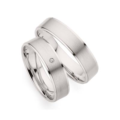 Trauring PHÖNIX "Schmuck Geschenk Silber 925 Trauring Ehering LIEBE versch. Varianten" Gr. 60, silber (silberfarben), Fingerringe, Damen, 60, ohne Brillant, Silber 925 (Sterlingsilber), 5mm, Made in Germany - wahlweise mit oder ohne Brillant Image