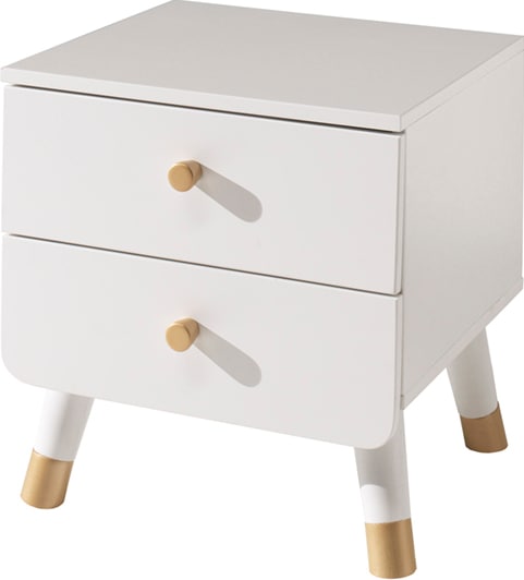 Nachttisch VIPACK "Billy", weiß (satin weiß), B:43cm H:45,2cm T:40cm, Tische, Nachttisch