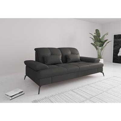 3-Sitzer SIT & MORE "Amica, inkl. Sitztiefenverstellung und Armteilverstellung", grau (anthrazit), B:212cm H:90cm T:122cm, Sofas, wahlweise mit Kopfteilverstellung und Bettfunktion Image