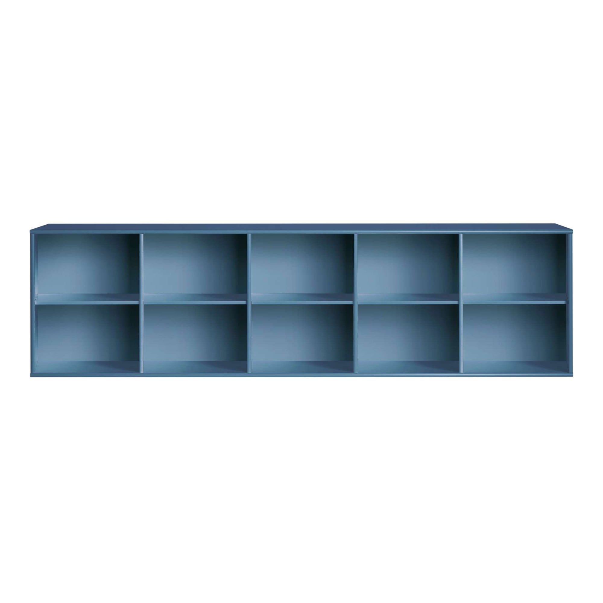 Sideboard HAMMEL FURNITURE "Mistral, Hochwertig Bücherregal, Lowboard, hängend/stehend montierbar", blau, B:220cm H:61cm T:42cm, Massivholz, Spanplatte, Sideboards, mit 5 verstellbare Einlegeböden, B: 220 cm, anpassungsbar Designmöbel