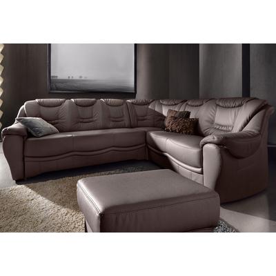 Ecksofa SIT & MORE "Benson L-Form", braun (mokka), B:265cm H:94cm T:215cm, NaturLeder, Luxus-Microfaser, Luxus-Kunstleder, Primabelle-Microfaser, Sofas, wahlweise mit Bettfunktion Image