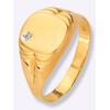 Fingerring LADY Gr. 20, silber (silber vergoldet 925), Fingerringe, Herren, 20, Silber 925 (Sterlingsilber)