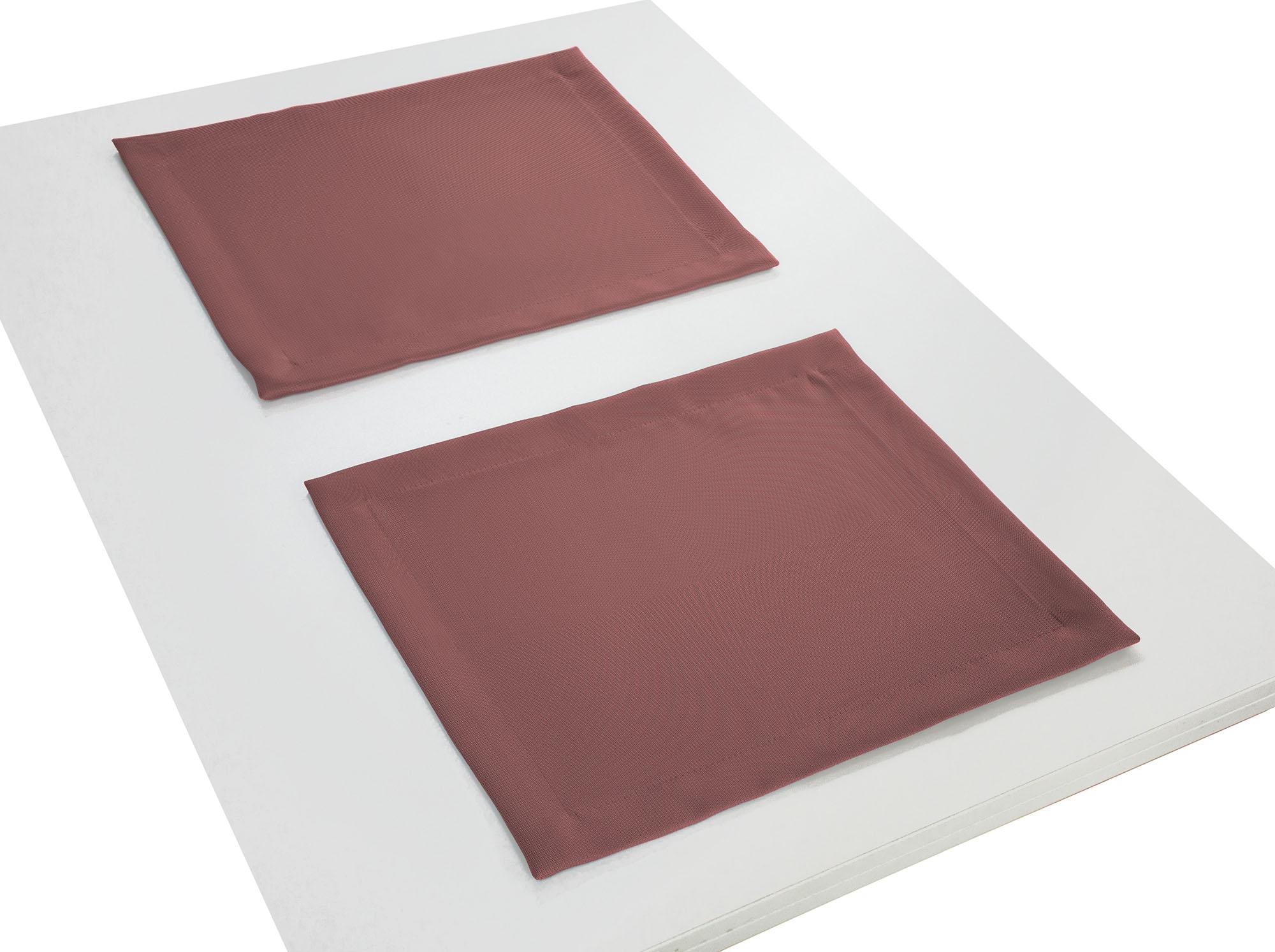 Platzset ADAM "Uni Collection Light" Gr. 1, rot (cherryrot), B:30cm L:40cm, Obermaterial: 100% Baumwolle, Platzsets Image