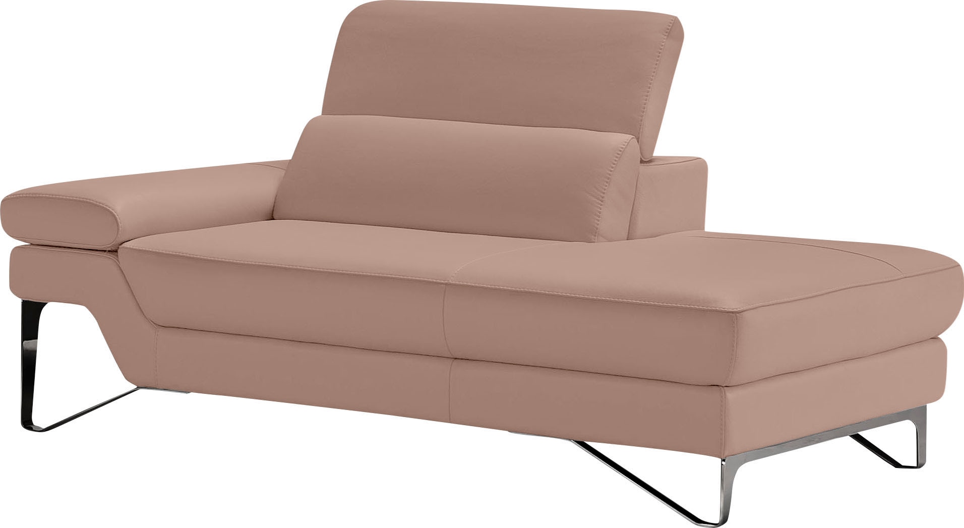 Ottomane EGOITALIANO "Princess, elegantes Designsofa mit erstklassigem Sitzkomfort", rosa (millenium rose), B:177cm H:95cm T:108cm, Leder »BULL« (echtes Rindsleder). Geschliffenes, pigmentiertes und behandeltes Rindsleder mit einer Dicke von 1, 3-1,... Image