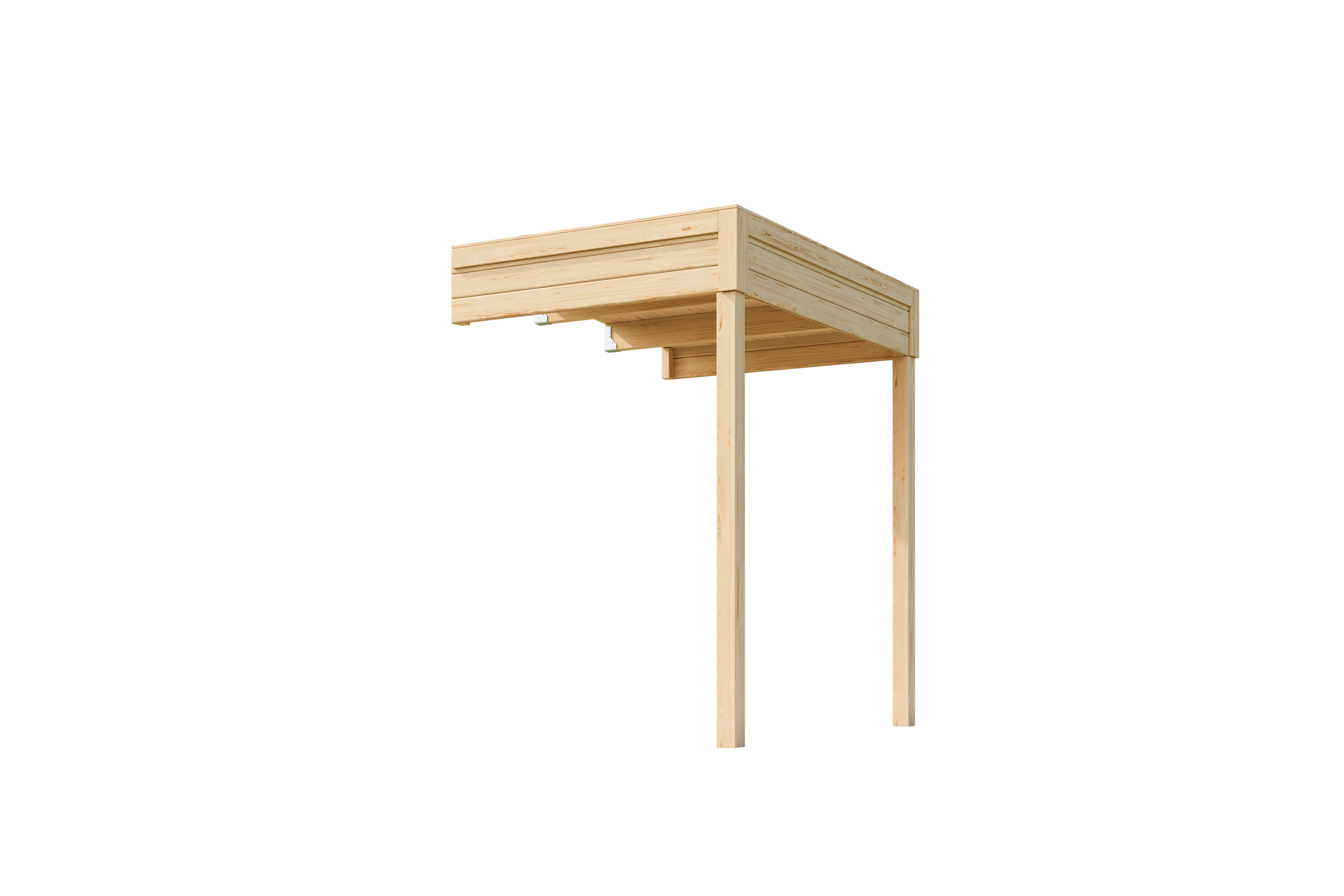 Gartenhaus-Anbaudach NORDIC HOLZ "FELIX_FYNN 1_1,5 A", beige (natur), B:150cm H:222,3cm T:200cm, Holz, Gartenhaus-Anbaudächer, Flachdach