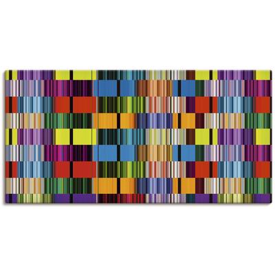 Wandbild ARTLAND "Bunte Streifen", bunt (farbe bild(er): bunt), B:150cm H:75cm, Canvas, Leinwand, Bilder, als Leinwandbild in verschied. Größen Image