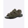 Sandale JOMOS, Herren, Gr. 46, grün (khaki), Mesh, Veloursleder, Leder, sportlich, Schuhe