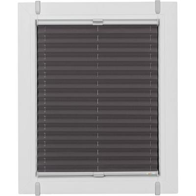 Plissee SUNLINES "One Size Style Crepe", grau (anthrazit, grau, grau), B:100cm H:210cm, Obermaterial: 85% Polyester, 15% sonstige Fasern, Plissees, Zubehörfarbe grau, zum Klemmen Image