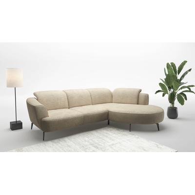 Ecksofa SIT & MORE "Zoe", beige (sand), B:309cm H:87cm T:199cm, 100% Polyester, Sofas, ink.Sitztiefenverstellung, wahlweise mit Kopfteilverstellung Image