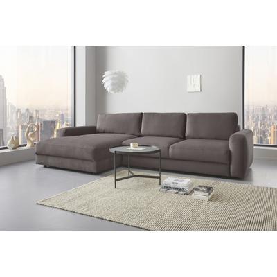 Ecksofa PLACES OF STYLE "Bloomfield, bequem und elegant, OTTOs Choice, Breite 303cm, L-Form", grau (taupe), B:303cm H:84cm T:176cm, 100% Polyester, Sofas, wahlweise mit Bettfunktion und Bettkasten, Topseller Image