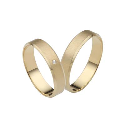 Trauring FIRETTI "Schmuck Geschenk Gold 750 Hochzeit Ehering "LIEBE" Gr. 66, gold (gelbgoldfarben), Fingerringe, 66, ohne Brillant, Gelbgold 375, 4,5mm, Made in Germany, wahlweise mit oder ohne Brillant Image