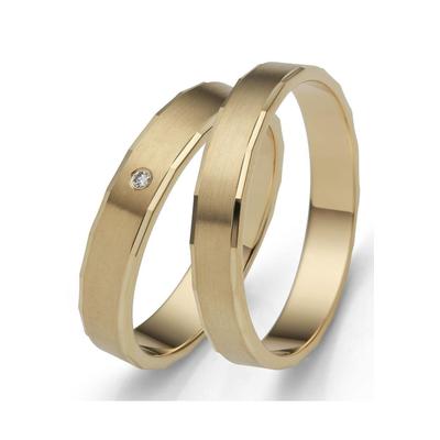 Trauring FIRETTI "Schmuck Geschenk Gold 375 Hochzeit Ehering "LIEBE" Gr. 66, gold (gelbgoldfarben), Fingerringe, 66, ohne Brillant, Gelbgold 585, 4,0mm, Made in Germany, wahlweise mit oder ohne Brillant Image