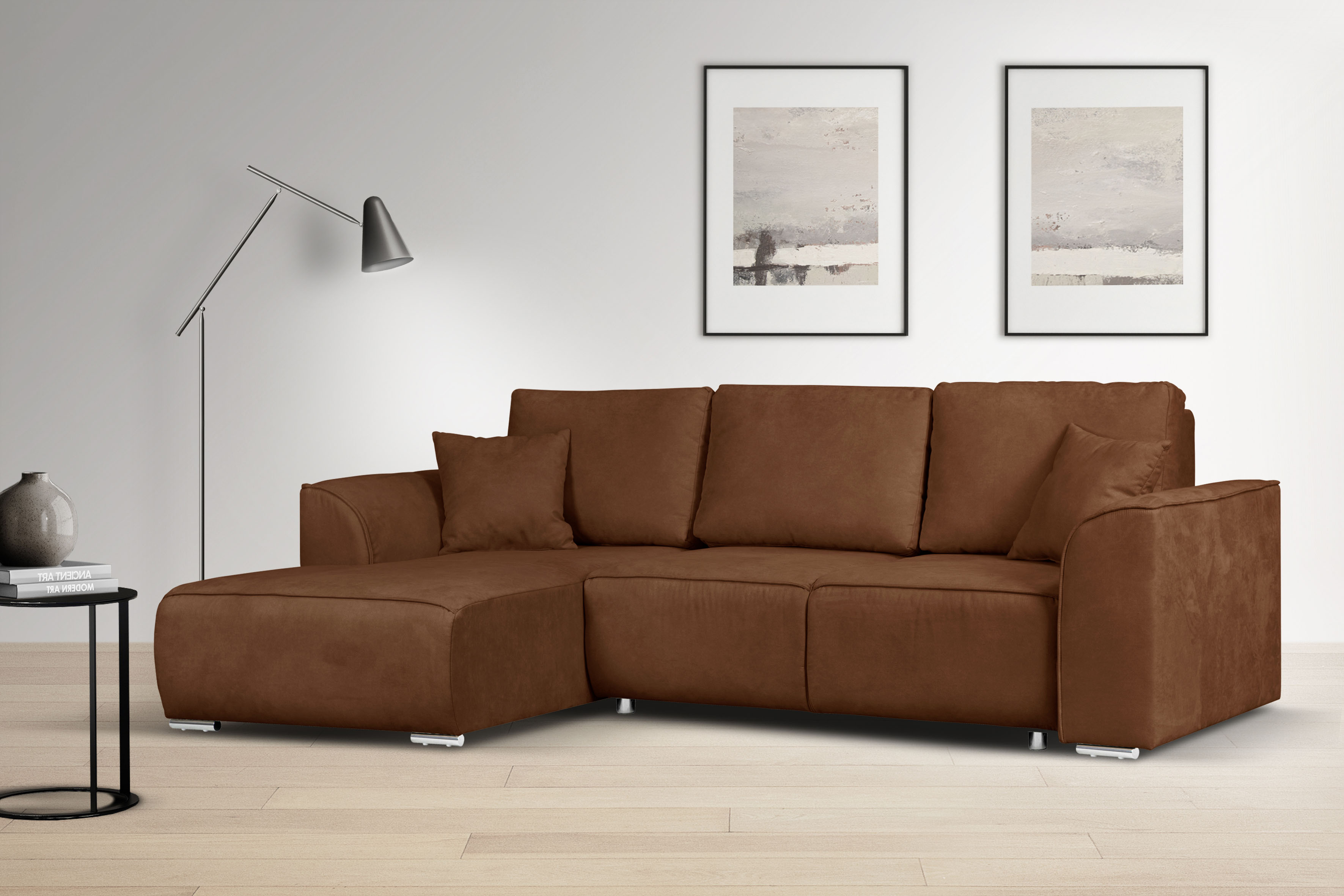 OTTO home "BEATRICE optionale Schlafsofa mit Bettkasten, B/T/H: 265/170/86 cm" L-Form, wahlweise auch mit Bettfunktion und Bettkasten
