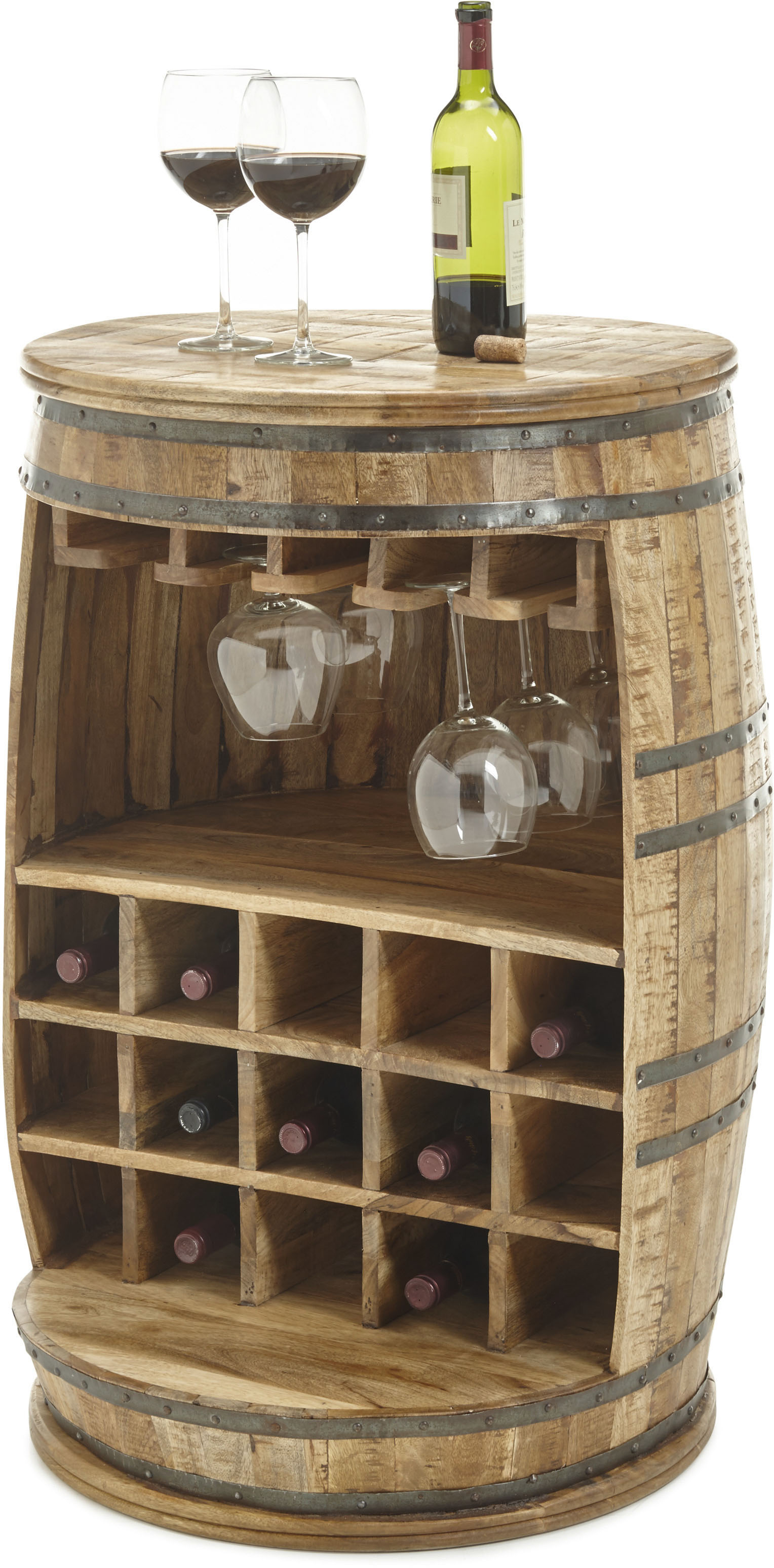 Bartisch STOLKOM "Fiasko", braun (braun, mango), Tische, Massivholz Mango Wood im Vintage Style