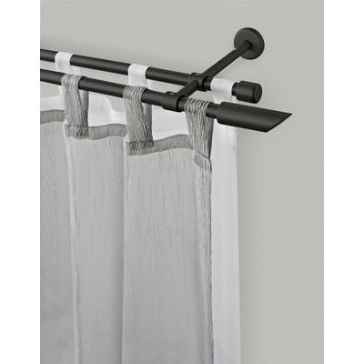 Gardinenstange GARESA "ZYLI", schwarz, L:230cm Ø:16mm, Metall, Holzwerkstoff, Gardinenstangen, Vorhanggarnitur, verlängerbar, Knopf abgeschrägt, ohne Ringe Image