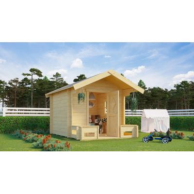 Spielhaus NORDIC HOLZ "PINOCCHIO", beige (natur), B:219,4cm H:188,1cm T:270cm, Holz, Spielhäuser, BxTxH: 219x270x188 cm