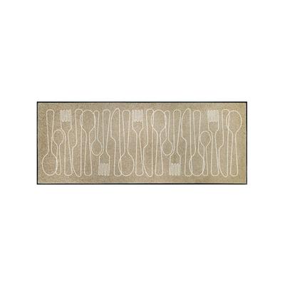 Fußmatte, beige (beige, ecru), B:75cm H:7mm L:190cm, Polyamid, Polyamid, Teppiche Image