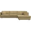 Ecksofa FLEXLUX "Lovane, elegant und zeitlos, bequem, L-Form", gelb (mustard gelb), B:328cm H:84cm T:272cm, 62% Polyester/14% Cotton/7% Linen, Sofas, Weich & anschmiegsam, große Sitztiefe auf Kaltschaum, Dekokissen inkl.