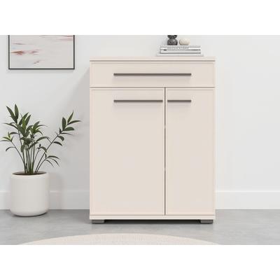 Schuhschrank PLACES OF STYLE "Opera, Schuhkommode, Schuhregal", beige (kaschmirfarbe), B:76cm H:101cm T:36cm, MDF, Spanplatte, Kunststoff, Metall, Schränke, UV-lackiert, Soft-Close Funktion, H/B/T 101/76/36cm Image