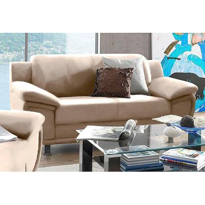 2-Sitzer TRENDMANUFAKTUR "Rondo, Breite 178 cm, breite Armlehnen, Füße schwarz", beige (creme), B:178cm H:85cm T:94cm, Kunstleder SOFTLUX, Microfaser PRIMABELLE (100% Polyester), NaturLEDER (echtes Rindsleder), Struktur (54% Polyacryl, 46%... Image
