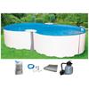 Achtformpool MY POOL BWT "PREMIUM", weiß, B:300cm H:135cm L:470cm, Schwimmbecken, Tiefe 1,35 m, in versch. Größen erhältlich