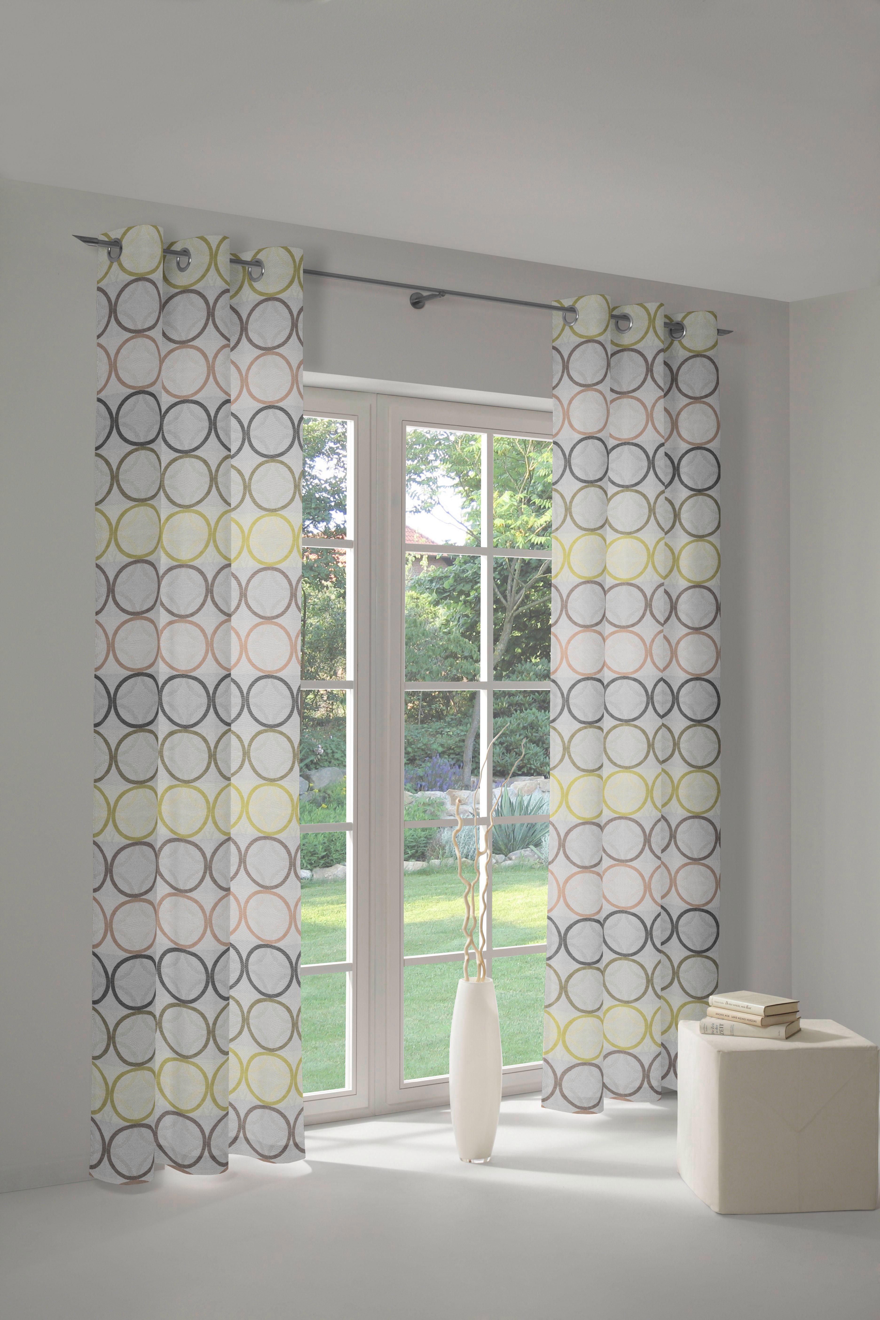 Vorhang WIRTH "Zirbello" Gr. 2, grün, B:132cm H:175cm, Jacquard, Baumwolle, Polyester, Gardinen Image